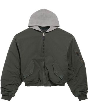 Balenciaga Incognito Hooded Bomber Jacket in Black for Men | Lyst