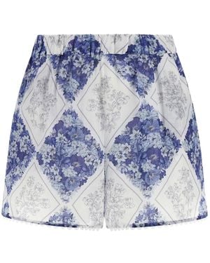 Twinset Twin Set Ramie Shorts - Blue