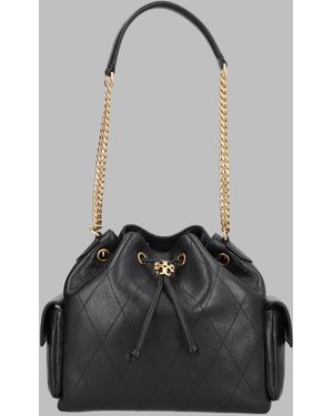 Tory Burch Borsa "Charlie" Con Logo - Black