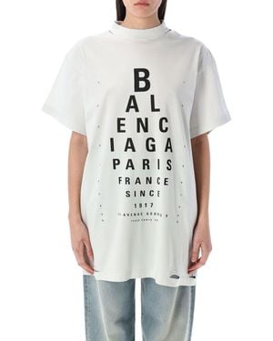 Balenciaga Optical Oversized T-Shirt - White