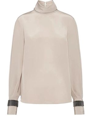 Brunello Cucinelli Silk Blouse - White