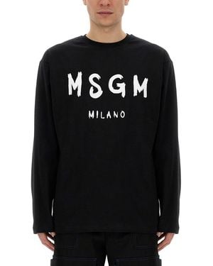 MSGM Full Sleeves T-Shirt - Black