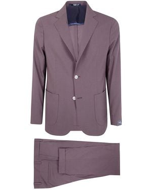 Barba Napoli "Easy Suit Mono Napoli" Chino Trousers - Purple