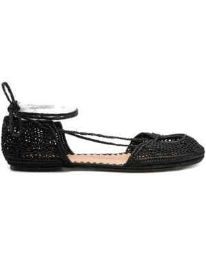 Odissi Lima Rafia Espadrilles - Black