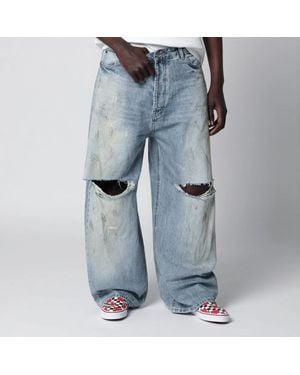 DAGGER Faded Ripped Johnny Jeans - Blue