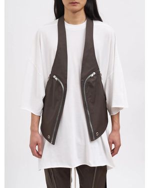 Rick Owens Bauhaus Vest Dark Dust - White