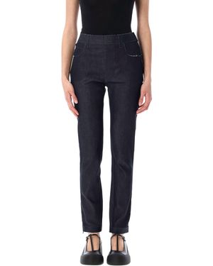 デニム・ジーパン Marni Trompe L'oeil Wide-Leg Trousers In Stretch Denim Deep blue stretch denim trompe l'oeil trousers | Marni