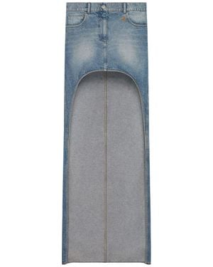 Courreges Denim Cotton Skirt - Grey