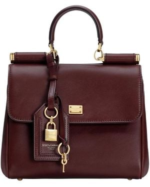 Dolce & Gabbana Dolce & Gabbana My Sicily Leather Handbag - Purple
