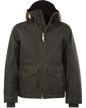Manifattura Ceccarelli Waxed Cotton Hooded Jacket - Black