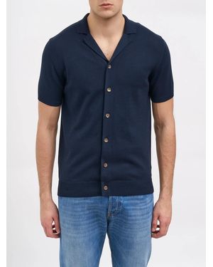 Daniele Alessandrini Cotton Shirt Sweater - Blue