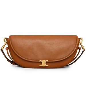 Celine Small Halfmoon Soft Triomphe - Brown