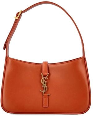 Saint Laurent Mandarin Leather Le 5 À 7 Hobo Bag - Orange