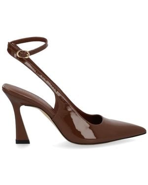 Stuart Weitzman "Vinnie 85 Strap Pump" Shoe - Brown