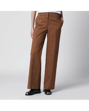 PT Torino Francoise Cotton-Blend Pants - Brown