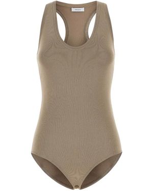 Ferragamo Salvatore Dove Stretch Viscose Blend Bodysuit - Natural