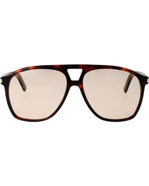Saint Laurent Havana Havana Acetate Sunglasses - Brown