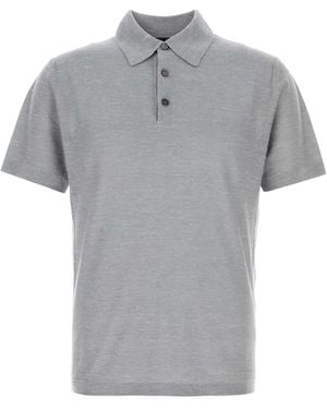 Brioni Polo S/S Mix Stitches Fin. 18 - Grey
