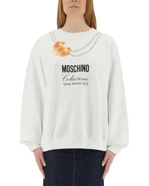 Moschino Breakfast Sweatshirt - White