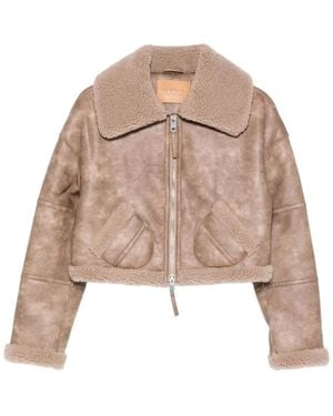Jakke Aviator Cropped Jacket - Natural