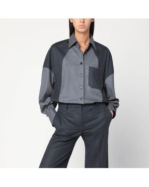 Stella McCartney Oversized Wool Shirt - Blue