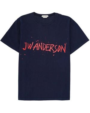 JW Anderson T-Shirt With Logo - Blue