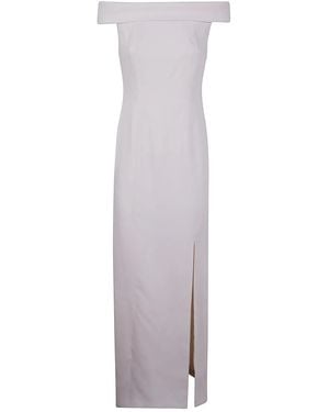 Ralph Lauren "Adlar" Short Sleeves Gown Long Dress - White