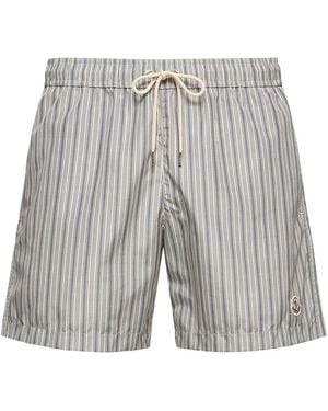 Moncler Striped Swim Shorts - Grey