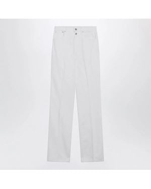 Lemaire High-Waisted Straight-Leg Jeans With Belt - White
