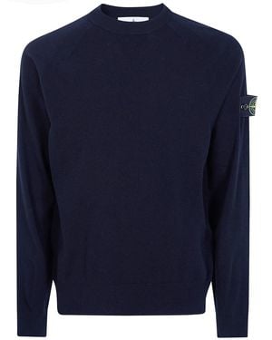 Stone Island Round Neck Sweater - Blue