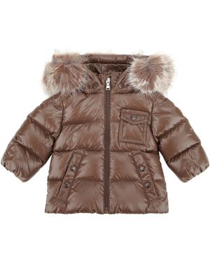 Moncler Kids K2F Puffer Jacket - Brown