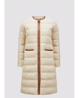Moncler Bellette Long Down Jacket - Natural