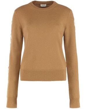 Celine Wool And Cashmere Sweater - Brown
