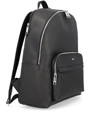 BOSS Leather Backpack - Black