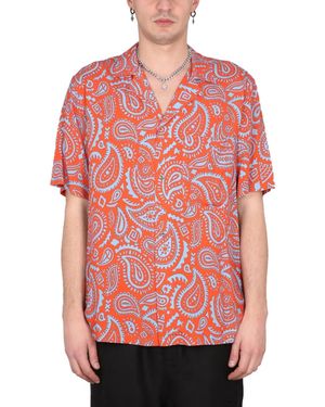 Marcelo Burlon Paisley Hawaii Shirt - Red