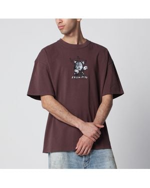 Brain Dead Cotton Tshirt With Logo Print - Purple