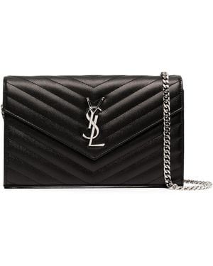 Saint Laurent Ysl Chain Wallet - Black