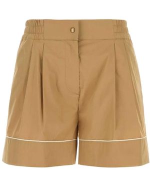 Moncler Poplin Shorts - Natural