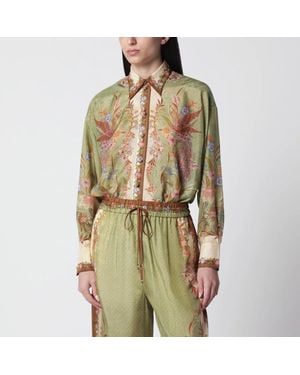 Zimmermann Indra Shirt With Floral Print - Green