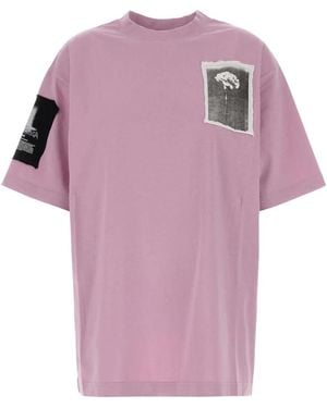 Balenciaga Lilac Cotton Oversize T-Shirt - Pink