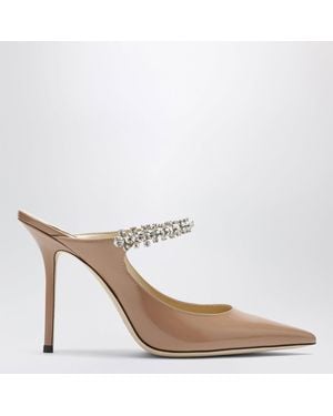 Jimmy Choo Leather Bing 100 Mules - White