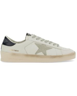 Golden Goose Leather Stardan Trainers - White
