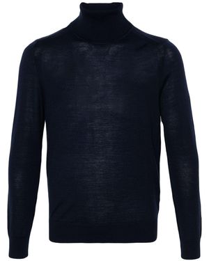Paul Smith Merino Wool Turtleneck Sweater - Blue