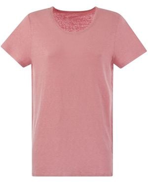 Majestic Crew-Neck T-Shirt - Pink