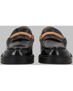 Maison Margiela Leather Slip-On Loafers - Black