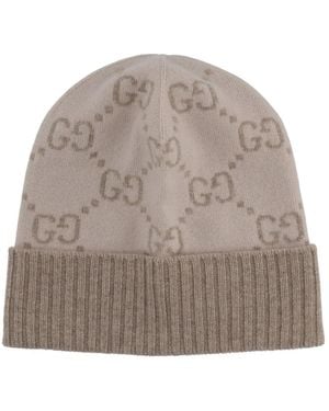 Gucci Jacquard Gg Hat - Grey