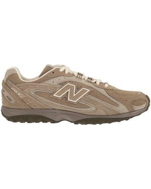 New Balance Mesh And Suede Lifestyle Trainers With Leather Details - Brown