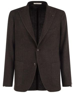 Tagliatore Virgin Wool And Silk Single-Breasted Blazer - Black