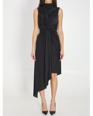 Balenciaga Draped Midi Dress - Black