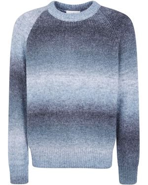 Les Deux Gradient Round Neck Knit Jumper - Blue